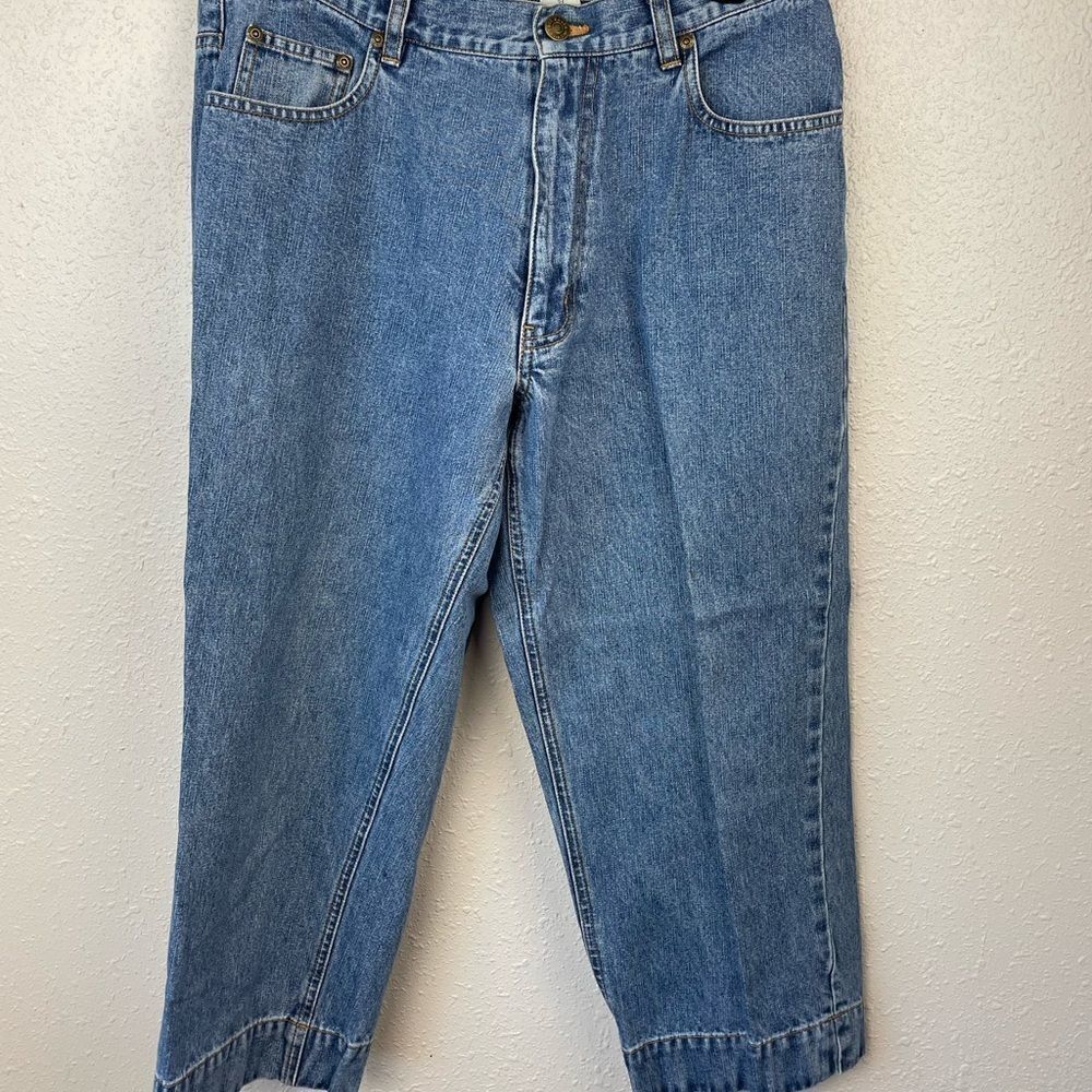 EUC Eddie Bauer Womens Denim Capris Pants Size 12 Petite